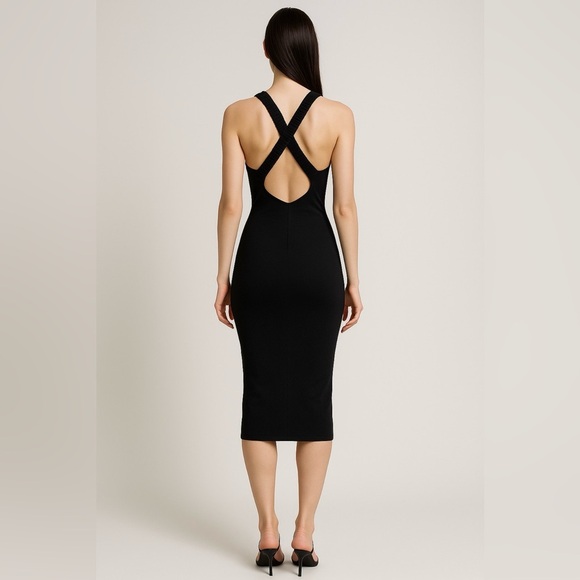 525 America Black Midi Dress Size Small, NWT - Picture 2 of 10